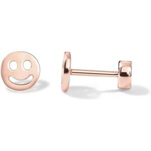 New 14K Gold Plated 925 Sterling Silver Posts Pair of Flat Back Stud Earrings